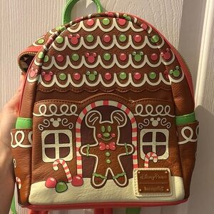 Disney Gingerbread House Backpack - Brown, Green, Red